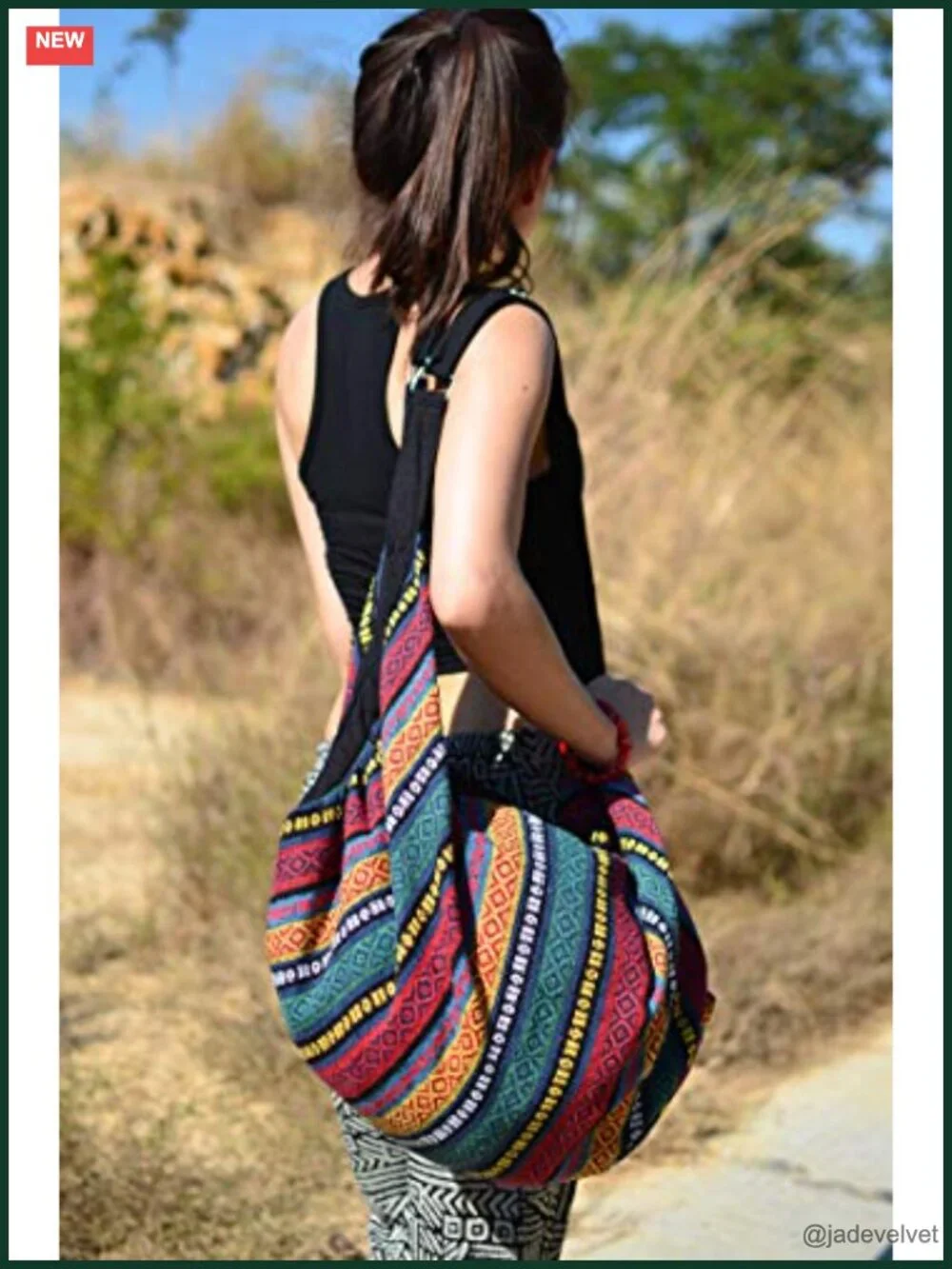 Large Handmade Boho Hobo Crossbody Bag Shoulder Bag Travel Messenger